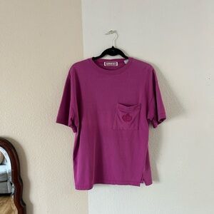 Pacer vintage pink t-shirt w/ embroidered pocket logo